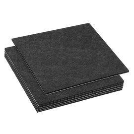 PATIKIL 10x10 Inch Lamp Base Felt, 6Pcs 3mm Thickness Square Felt Furniture Pad Soft Adhesive Non-Slip Anti-Scratch Backed Felt for Lamp Furniture DIY Craft, Black