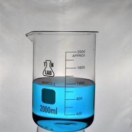 TN LAB Beaker Borosilicate Glass with Graduations 2000ml 2L