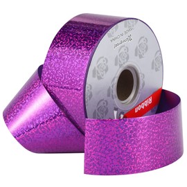 2inch x 100yards Waterproof Ribbon,Purple Curling Ribbon for Gifts Package Wrapping,Bows, Crafting, Wedding.