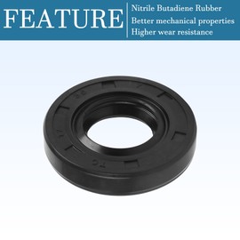 QUARKZMAN 1 Piece TC Shaft Sealing Ring Rubber Double Lip 17 x 35 x 7 mm for Motorcycle Crankshafts and Hydraulic Pumps Black