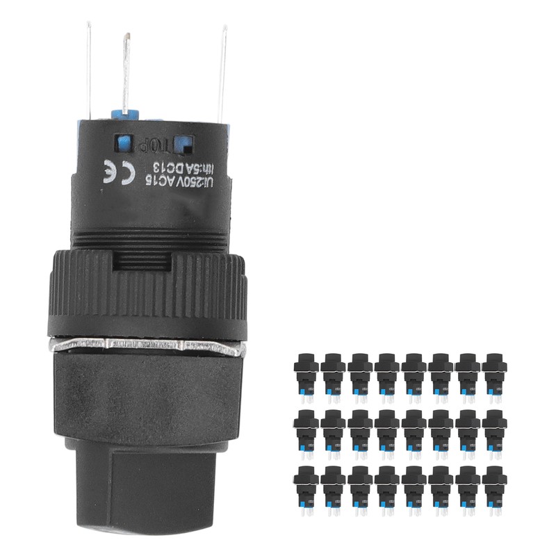 25PCS 16mm Square 5 Pin Knob Select Switch Self Locking