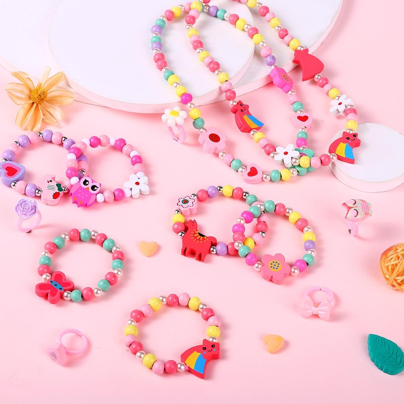 Naler 6 Kit Pulseras Collares y Anillos Conjunto de Cuentas