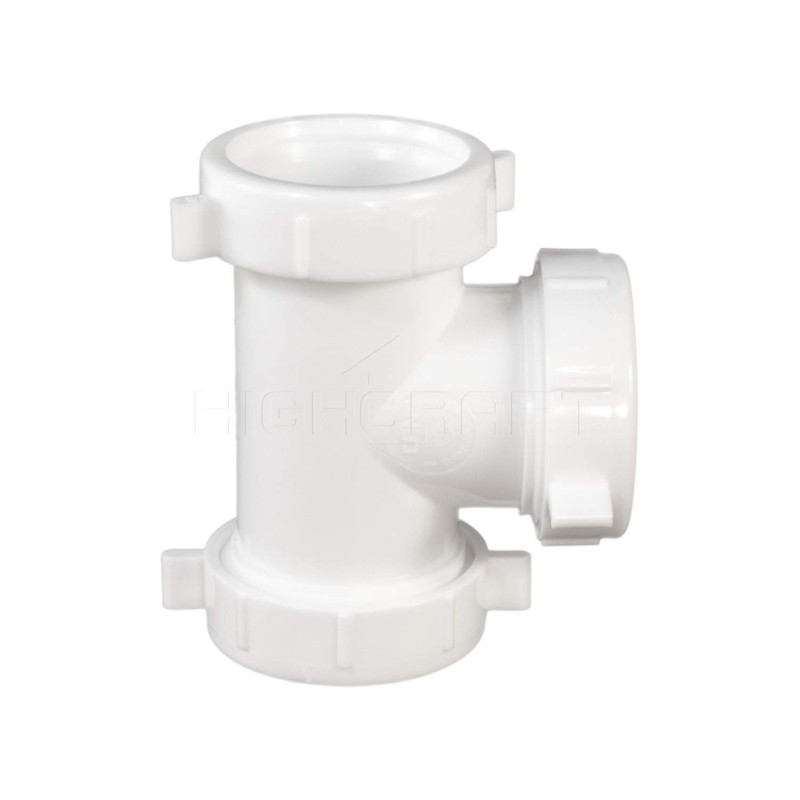 HIGHCRAFT Q43737 Plastic 3 WAY End Outlet Tee for Tubular