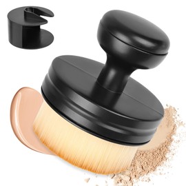 LOPHE Body Makeup Brush for Self Tanner, Large Self Tanning Brush Soft Body Makeup Brush Tanning Brush Self Tan Back Applicator Brush Self Tan Brush for Liquid Cream and Powder Face Makeup, Black