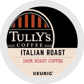 Tully's Coffee, Italian Roast, Single-Serve Keurig K-Cup Pods, Dark Roast Coffee, 48 Count (2 Boxes of 24 Pods)