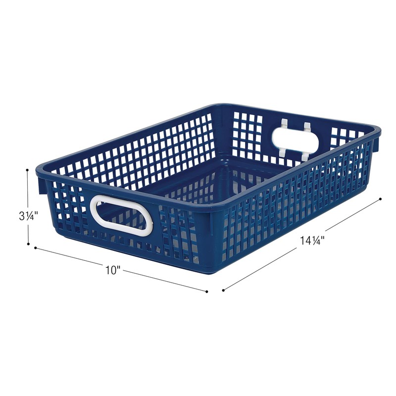 Really Good Stuff Small Desktop Paper Storage Baskets, 14" x