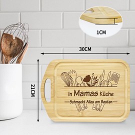 LUXHOMY Gifts for Mum, Mum Gift, Gift for Mum for Birthday, Gift Mum, Christmas Gifts for Mum, Gift for Mum from Daughter and Son - Bamboo Chopping Board