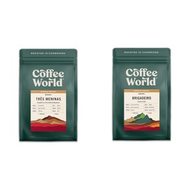 Coffee World, Nut Haven Bundle, Single Origin, Roasted in Cambridge, Whole Coffee Beans, Retail Bag (2 x 250g)