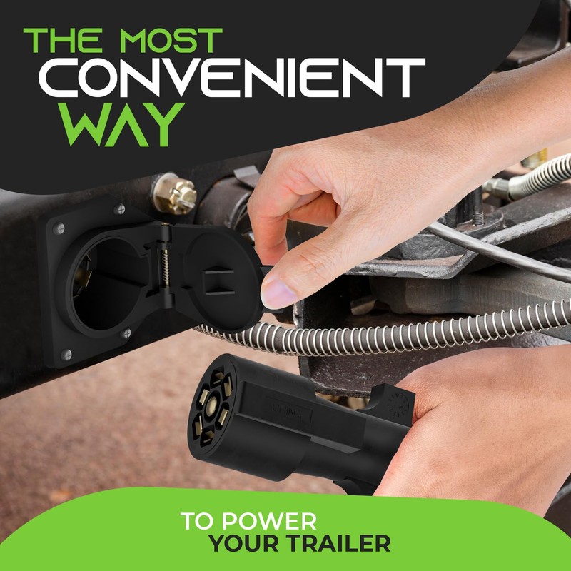 GEARit 7-Way Trailer Extension Cord (12 Feet) 7-Pin Trailer Plug