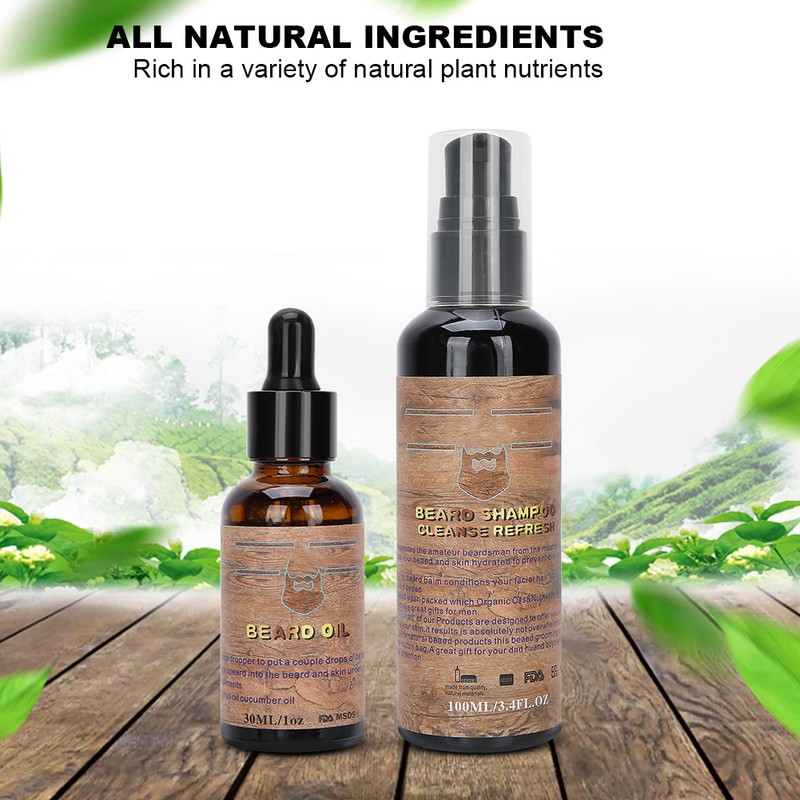 SEFUDUN Beard Grooming Kit for Men Beard Oil Beard Brush