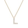 White Gold Plated Cubic Zirconia Initial Necklace | Letter Dainty