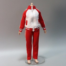 [TOYBARJAPAN] 1/6 Figure Accessories/Fits TBLeague and Other Elements DMTOYS Youth School Girls Gymnastics Uniform Uniform Top and Bottom Set (Does Not Include Body and Head) (Red White)