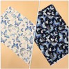 IWOWHERO 4pcs Cotton Fabric DIY Patchwork Kit Butterfly Print Fabric