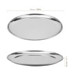HEIHAK 6 PCS 8 Inch Stainless Steel Plates, Reusable Round