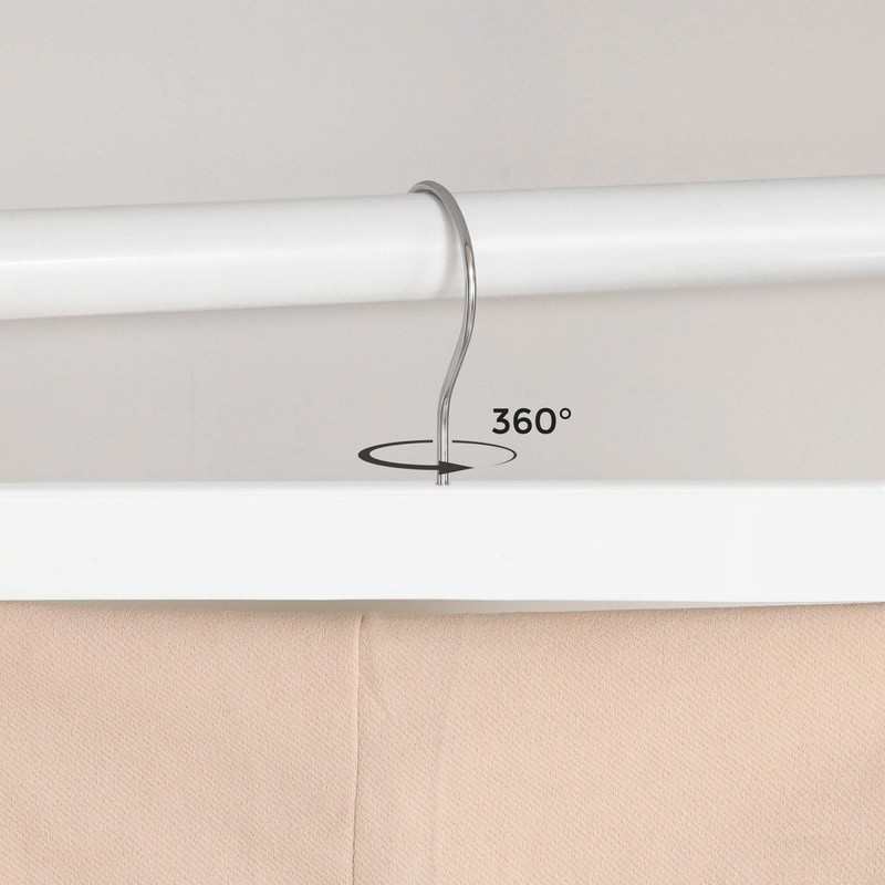 SONGMICS 8 Pack Wooden Trouser Hangers with Adjustable Clips Non-Slip