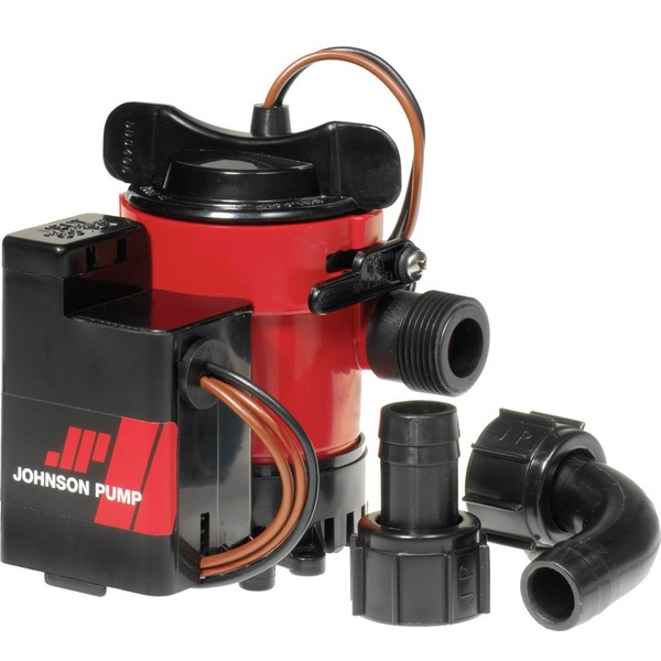 Johnson Pump 05703-00 Cartridge Combo Automatic Submersible Bilge Pump - 12V, 750 GPH , Red