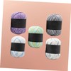 Ciieeo 5rolls Gradient Cotton Yarn Knitting and Crochet Thread for