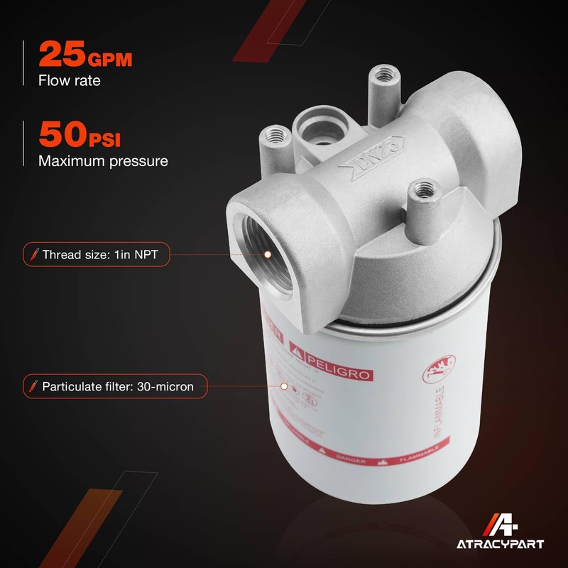 1 Inch NPT Fuel Tank Filter Kit, High Flow 25