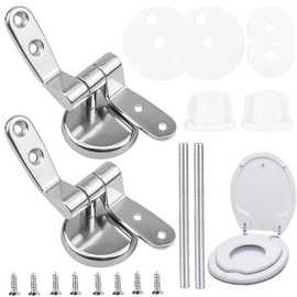 Toilet Seat Fittings Zinc Alloy Toilet Seat Replacement Hinge Toilet Seat Hardware for Most Toilet Seats(2 Pcs)
