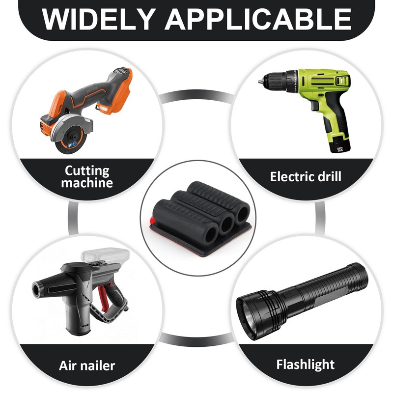Drill Bit Holder Tool Holster, with High Strength Adhesive Drill