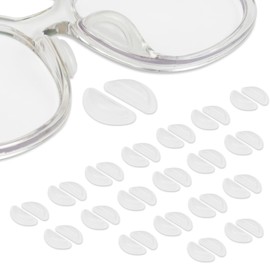 Zoolinn Clear Silicone Eyeglass Nose Pads with Adhesive Backing - 20 Pairs, Anti-Slip Comfort Air Chamber Grips for Glasses and Sunglasses
