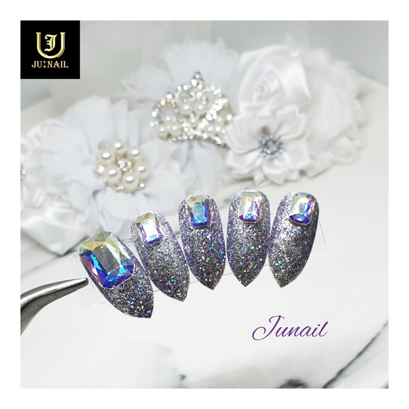  No.1205 Handmade Nail Tips - Long Round Square /