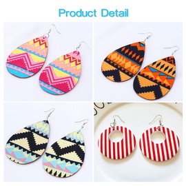 FineInno 60 Pc Wooden Jewellery Making Kits Unfinished Wood Earring Blank with A Hole,with Earring Hooks and Jump Rings for Jewelry DIY Making (Unfinished Wood)