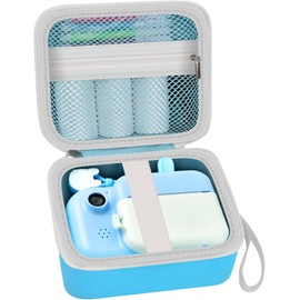 PAIYULE Bag for Esoxoffore for Dylanto for Prograce for GKTZ Instant Print Camera for Children Digital Video Cameras Storage Holder Bag for Girls Camera and Print Paper (Box Only), Blue, simple