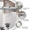 Riyidecor Clawfoot Tub Extra Wide Shower Curtain 180Wx72H Inch Flower