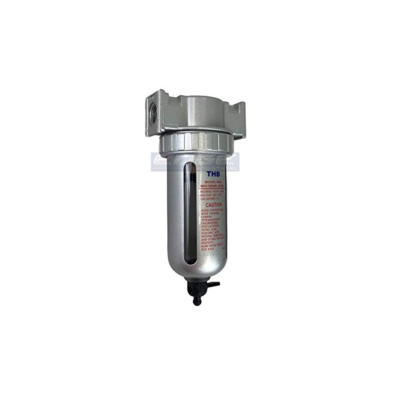 MID FLOW PARTICULATE FILTER/WATER TRAP FOR AIR COMPRESSOR COMPRESSED AIR