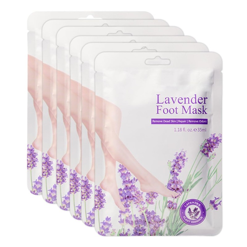 HQRKOTM 6 Paar Peeling-fussmaske, hornhautentferner maske, Hornhautentfernung,fusspflege