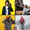 Hugger Men's Lined Gauntlet Water Resistant Leather Motorcycle Riding Gloves
