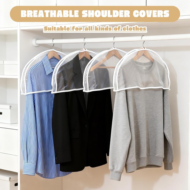 25 Pcs Shoulder Covers for Hanging Clothes 24 x 12