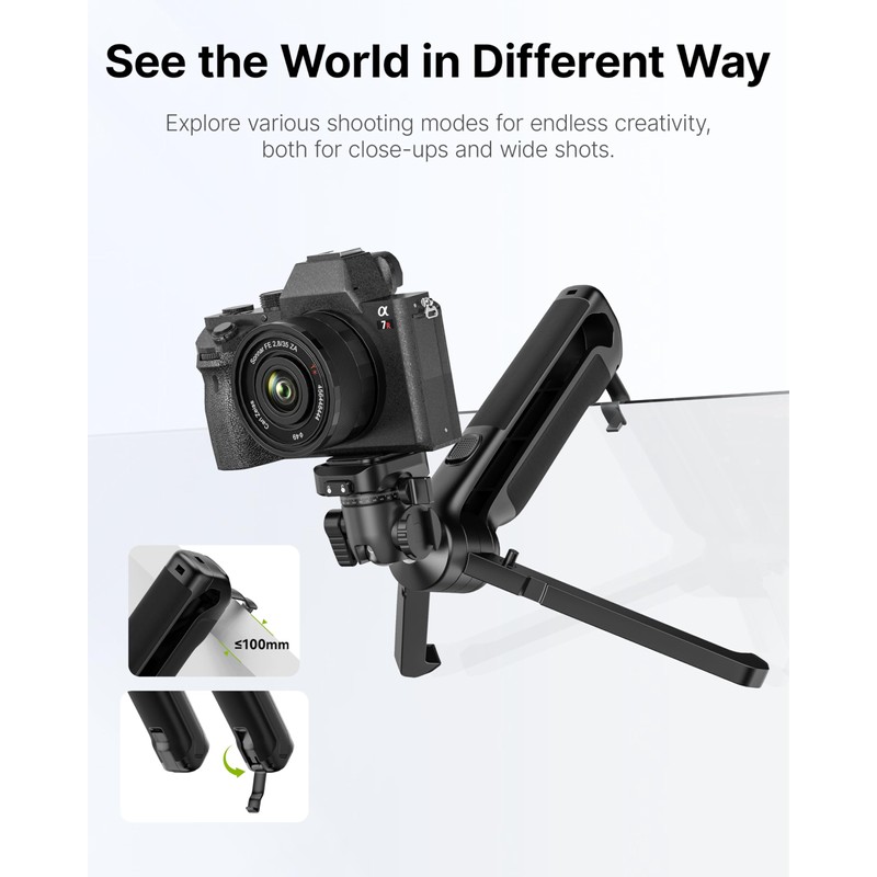 ULANZI TT38 Mini Tripod for Camera, One-Click Open Tabletop Camera