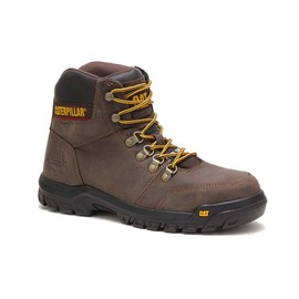 Cat Footwear Men's Outline Steel Toe Work Boot, Seal Brown, 9
