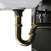 Westbrass R400-1-01 1-1/2" x 1-1/2" P-Trap with High Box Flange,