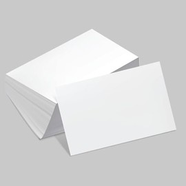 Blank White Business Cards Flash Cards Home Schools Packs Kraft Craft - Pack of 100