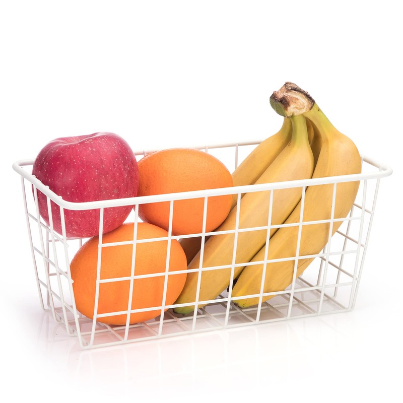 Hanging Kitchen Baskets Adhesive Sturdy Wire Storage Baskets with Kitchen