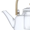 Household Teapot 1000ml Large Capacity Multifunctional Borosilicate Teapot with Bamboo