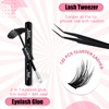 DIY Eyelash Extensions Set, 8-16 mm, Mixed Fluffy Eyelashes, Individual