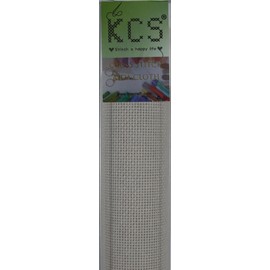 KCS 3 pc of 15" x 18"(38cmx45cm) Counted Cross Stitch Cotton Aida Cloth Needlework Rolled Fabric Box,16CT,Pearl Grey
