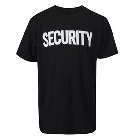 Security Shirt | Printed Security on Front/Back | Security Guard T-Shirt 2 Sided Print | Event Staff Safety Guard Tee (US, Alpha, X-Large, Regular, Regular, Black)