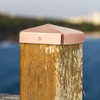 Tandefio 2 Pcs 3.5x3.5'' Solid Copper Post Caps 4x4 Fence