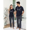 EISHOPEER Women's Cute Cat Pinted Pajama Set Short Sleeve Top