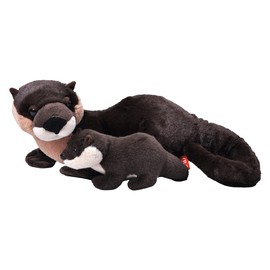 WILD REPUBLIC Mom and Baby River Otter, Stuffed Animal, 12 inches, Gift for Kids, Plush Toy, Fill is Spun Recycled Water Bottles