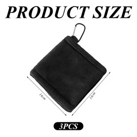 RELKLYU Set of 3 golf towels, golf cleaning towels, buckle towels, golf accessories and accessories.