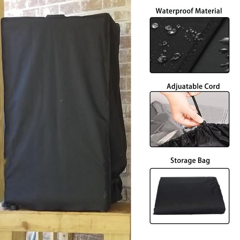 J&C 20x20x35in Square Patio Fire Column Cover Waterproof Dustproof Fire