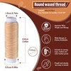 KAQRHFT Round Waxed Thread 0.55 mm 54 Yards, Leather Thread