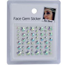 Face Gem Self-Adhesive Stickers Rhinestone Sequins (Multicolor Stars)