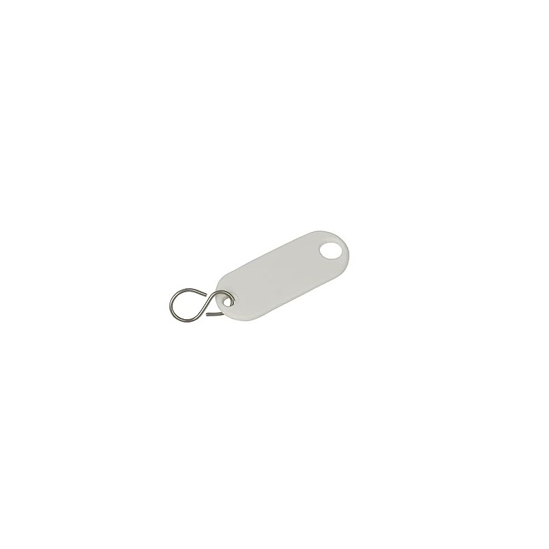 WEDO 262813400 Key Ring for Labelling, White, Pack of 100,